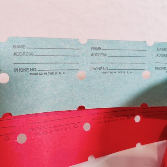VTG Raffle Ticket Rolls (2) Red & Blue for Events, Carnival, Giveaways, parties - Picture 7 of 7